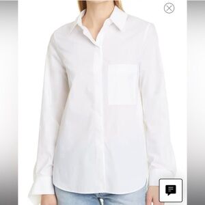 TWP Boyfriend White Button Down Shirt Size small